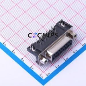 X0315FT7B3 D-Sub/VGA Connector Bent Lead Through Hole Connector Standard D-Sub Female 15P Right Angle Insert - Product Image 1