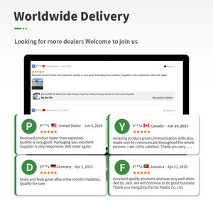 Clôture en PVC moderne anti-pourriture de 6 'x 8' pour le jardin. - Product Image 6