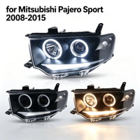 Ensemble de phares LED pour Mitsubishi Pajero Sport 2008-2015, avec feux de jour Angel Eye, projecteur Xénon, phare de SUV, rénovation extérieure