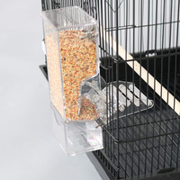 Station d'alimentation en acrylique pour Macaw African Greys Budgies Cockatiels Conure Inséparable