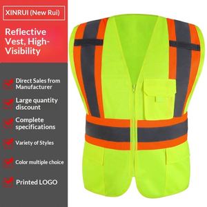 Gilet de sécurité réfléchissant personnalisé avec logo, respirant, classe II, pour travaux routiers estivaux - Product Image 1
