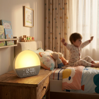 Machine à son compacte moderne, lumière de réveil, alimentation USB, affichage LED à intensité variable, lampe de nuit à changement de couleur RVB, essentiels pour la maison