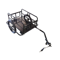 Remorque cargo pour vélo personnalisable avec structure de plate-forme, chariot à main supporté par OEM, remorque à bagages pour vélo
