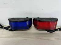 HAIBANG nueva condición LED rojo y azul luz estroboscópica de advertencia seguridad electrónica faro delantero de motocicleta modelo ACE