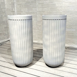 Vente en gros d'usine, 10 pièces, pot de fleurs en fibre de terre cuite extra large pour intérieur, pot contemporain émaillé, écologique, auto-arrosant, jardin - Product Image 1