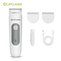Clipclean Alat Cukur Rambut Tubuh Elektrik IPX7 Tahan Air Pisau Keramik Layar LCD Baterai Lithium 600mAh Alat Pemangkas Rambut Kemaluan