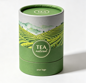 Custom Tea Packaging Paper Tube with Green Design Eco-Friendly Aluminum Foil Lined Cylinder Box for Beverage Storage - Product Image 4