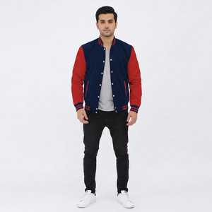 Blouson universitaire homme sur mesure de haute qualité avec col montant et logo frontal, respirant, coupe-vent streetwear hiver 2026 - Product Image 1