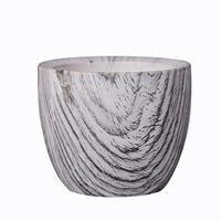 Pot Bunga Kaktus Sukulen Butir Kayu Mini, Pot Bunga Keramik dengan Dudukan Logam/Piring Bambu/Kaki Kayu 7.8*7.8*6.5