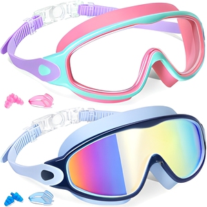 <span class=keywords><strong>Gafas</strong></span> de Natación y Buceo para Niños, Gran Venta, Montura Grande, Lentes de PC Electrochapadas, Impermeables, Antivaho, Protección UV, Visión Amplia - Product Image 5