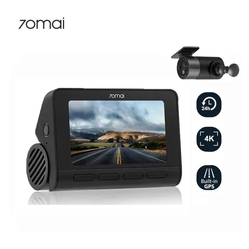 वैश्विक संस्करण 70mai A800S पानी का छींटा कैम सामने और रियर 4k जीपीएस ADAS ऑटो इलेक्ट्रॉनिक्स कार वीडियो रिकॉर्डर Dashcam