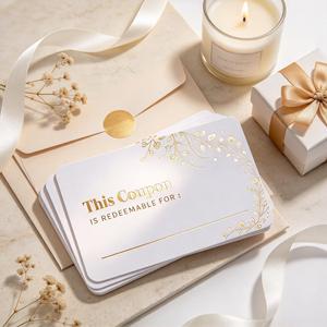 Tarjetas <span class=keywords><strong>de</strong></span> Regalo <span class=keywords><strong>de</strong></span> Lujo Personalizadas, Cupones con Lámina Dorada, Tarjetas <span class=keywords><strong>de</strong></span> Regalo en Blanco para Spa, Salón <span class=keywords><strong>de</strong></span> Belleza, Centro <span class=keywords><strong>de</strong></span> Masajes - Product Image 3