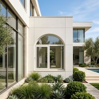 Ventana Horizontal Fija de Aluminio de Alta Resistencia HUACAI, Vidrio Templado, a Prueba de Polvo, Estilo Moderno de Mediados de Siglo para Apartamento