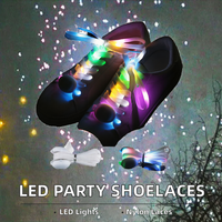 FASTLACES Lacci Piatti Luminosi LED Multicolore Arcobaleno in Nylon PP Lampeggiante Modello LED-1 per Sneakers Feste Notturne