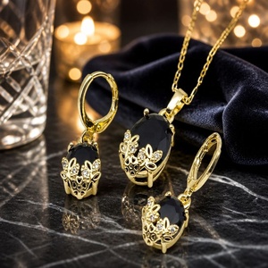 Vente en gros de bijoux pas chers, dernières nouveautés, boucles d'oreilles, pendentif, collier plaqué or 18 carats, ensembles de bijoux libellule - Product Image 3