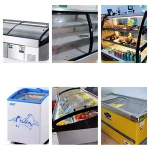 Vitrine Réfrigérée avec Couvercle en Verre Courbé et <span class=keywords><strong>Porte</strong></span> Coulissante Personnalisée pour Aliments Surgelés, Fabriquée en Chine Continentale - Product Image 2