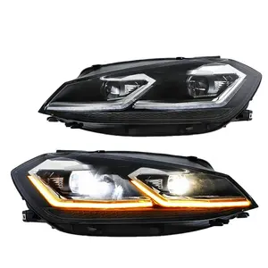 HCmotion एल प्रकार 7.5 शैली अनुक्रमिक एलईडी क्सीनन 2015-अप Headlamp MK7.5 हेडलाइट्स के लिए Volkwagen गोल्फ Mk7 7