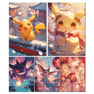 TAIDU Poke Moned <span class=keywords><strong>Nouvel</strong></span> <span class=keywords><strong>An</strong></span> Fête Cartes de Collection Format A5 Cartes Rares Gengar Eevee Jeux de Cartes Jouets <span class=keywords><strong>pour</strong></span> Enfants Cadeaux - Product Image 4