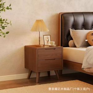 Table de chevet créative, en bois massif, multifonctionnelle, mobile, armoire de rangement tendance pour chambre à coucher. - Product Image 4