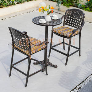 Tables de <span class=keywords><strong>bar</strong></span> décontractées en métal au design moderne et durables en aluminium pour salle à manger, maison, parc, patio, jardin, tabourets de comptoir de <span class=keywords><strong>bar</strong></span> d'hôtel - Product Image 6