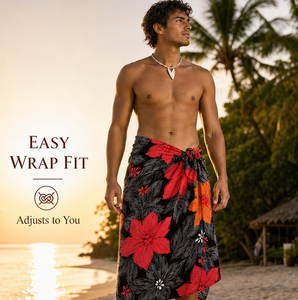 Gonna Avvolgente <span class=keywords><strong>Sulu</strong></span> Personalizzata delle Isole Salomone con Motivo Floreale Etnico Produzione ODM - Product Image 1