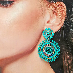 <span class=keywords><strong>Pendientes</strong></span> Colgantes Hechos a Mano para Fiesta, Joyería de Moda, <span class=keywords><strong>Pendientes</strong></span> de Cuentas para Mujer, <span class=keywords><strong>Pendientes</strong></span> Colgantes Bohemios con Cuentas - Product Image 3