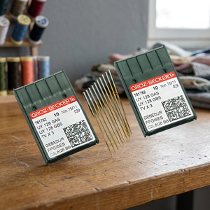 เข็มจักรเย็บผ้าอุตสาหกรรมแบบคัฟเวอร์สติทช์ ยี่ห้อ Groz-Beckert รุ่น UY 128 GAS GEBEDUR FFG SES ขนาด 75/11 เคลือบไทเทเนียมไนไตรด์ - Product Image 1