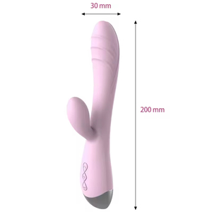ไวเบรเตอร์กระต่ายซิลิโคน ABS ขายดี พร้อมฟังก์ชั่นนวดสำหรับผู้หญิง ของเล่นทางเพศจากจีน - Product Image 6