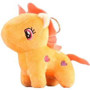 Lindo Llavero de Peluche de Unicornio Rosa, <span class=keywords><strong>Mini</strong></span> Muñeco de <span class=keywords><strong>Pony</strong></span> de Pie con Bordado de Corazón, Colgante Esponjoso para Bolsa, Regalo para Niñas - Product Image 2