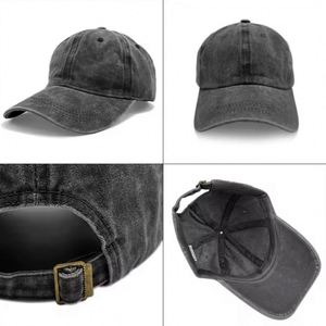 Wholesale Blank Vintage Unstructured Baseball Caps Custom 3D Embroidery Logo 6 Panel Washed Cotton Distressed Dad Hats - Product Image 2