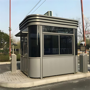 Caseta de seguridad móvil para exteriores, estructura de acero, caseta de cobro de estacionamiento con ventanas y puertas de vidrio - Product Image 4