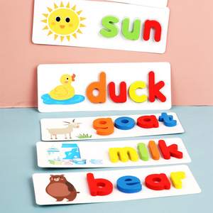 Lettere Montessori in legno Set di parole educative in età prescolare ortografia gioco di apprendimento e altri giocattoli educativi - Product Image 4