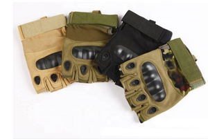 Guantes Tácticos de Medio Dedo, Transpirables, de Microfibra de Poliéster, con Recubrimiento de Goma Anti-Impacto, <span class=keywords><strong>para</strong></span> Entrenamiento en Gimnasio, Levantamiento de Pesas y Ciclismo - Product Image 6