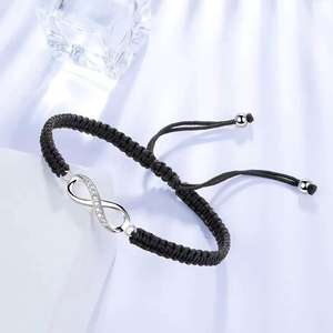 ชุดสร้อยข้อมืออินฟินิตี้นำโชคจำนวน8ชิ้นเครื่อ<span class=keywords><strong>ง</strong></span>ประดับมือคู่สีขาวสีดำแบบปรับได้ - Product Image 1