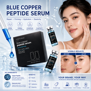 Blue Copper Peptide <b>Serum</b> 10ml <b>Face</b> Firming Hydration Anti-Aging Custom Logo OEM ODM Skincare - Product Image 1