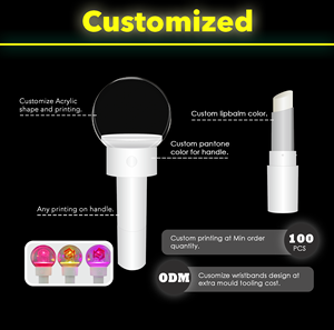 Soffa huỳnh quang 2-in-1 Lip Balm & Glow Stick LED hỗ trợ thanh tùy chỉnh ánh sáng dính lễ hội âm nhạc - Product Image 4