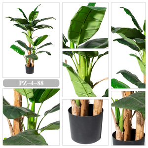 Arbre <span class=keywords><strong>bananier</strong></span> artificiel de 150 cm (4,92 pieds), plante tropicale artificielle <span class=keywords><strong>en</strong></span> <span class=keywords><strong>pot</strong></span>, faux arbre à feuilles de <span class=keywords><strong>bananier</strong></span> pour la décoration intérieure de la maison, du bureau, du centre commercial, de l'hôtel - Product Image 4