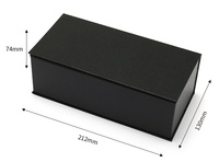 Boîte à lunettes de soleil noire de luxe, logo personnalisable, étui à lunettes en carton et cuir, pochette élégante pour lunettes de soleil, emballage