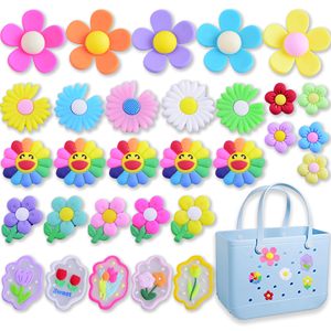 DIY Charms for Bogg Bag Flowers Charms for Bogg Bag <b>Accessories</b> Flowers <b>Beach</b> Charms for Bogg Bag Rubber Tote <b>Beach</b> HandBags - Product Image 1