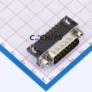 618015231221 D-Sub/VGA Connector Bent Lead Through Hole Connector 15P Right Angle Insert 2 - Product Image 1