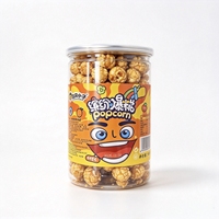 Seau de 118 grammes de pop-corn prêts à consommer saveur caramel, dessert idéal pour le marché de gros, compatible avec l'OEM et l'étiquette privée