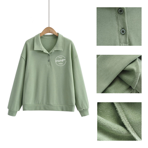 Manufacturer <strong>Ladies</strong> <strong>Jumper</strong> Sweatshirts Puff Print Blank Casual Fleece Cotton Hip Hop Streetwear Oversized <strong>Polo</strong> <strong>Neck</strong> Hoodie Women - Product Image 5