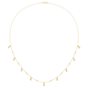 Collar con Colgante de Diamantes Engastados en Bisel, Diseño Clásico y Elegante, para Mujer, Disponible a Precio de Mayoreo - Product Image 4