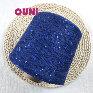 Colores personalizados Vogue <span class=keywords><strong>Fancy</strong></span> <span class=keywords><strong>Spangle</strong></span> hilos para ganchillo algodón real lentejuelas hilo 3Ply Paillette tejer con hilo de lana merino - Product Image 6