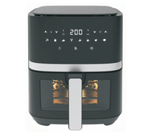 Friteuse à air numérique à double cuve avec grand écran couleur et fenêtre de visualisation, capacités 2.5L, 5.0L, 6.0L, 8L, 9L, 10L, 11L, 12L