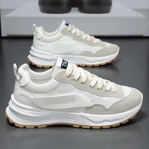 Zapatos de <span class=keywords><strong>Hombre</strong></span> de Alta Calidad, Tendencia Otoñal, Estilo Casual Deportivo para Estudiantes, con Suela Gruesa y Color Blanco - Product Image 2