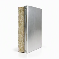 Panneau composite en aluminium ignifuge A2, isolant et décoratif, revêtement PVDF, âme en laine de roche, revêtement de façade extérieure