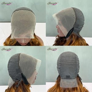 Perruques bouclées rebondissantes Ombré Super Double Drawn T4/30/4 Couleur 3 tons 18 pouces 13x4 Lace Frontale Densité 350% Funmi pour femmes - Product Image 4