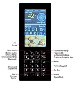 Lò nướng thương mại 5 khay 8 khay 10 Lò quay không khí nóng điện/gas lò lớn chuyển đổi phun thông minh - Product Image 6