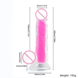 Vibrador <span class=keywords><strong>Dildo</strong></span> Colorido de Silicone Macio à Prova d'Água para Mulheres, Brinquedo Sexual Adulto - Product Image 2
